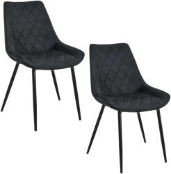 AKORD 0488 Étkezőszék szett 2 db - fekete (2xCSJ.0488-BL)