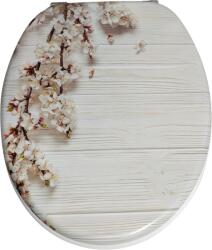 Quadrat Sakura Wc-ülőke, Mdf, Erősített Fém Zsanér 3, 3kg, 1 Oldalán Mintás