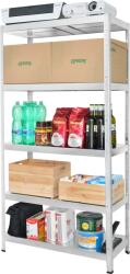 Premiumshelf Fémpolc 5 Acél Polccal 90x180x40cm Teherbírás: 90kg/polc, Horganyzott (pd9040)