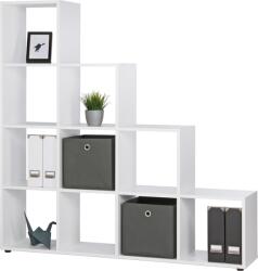 finori Bergamo2 Lépcsős Polc 10 Rekesz, Fehér, 155x156x33cm