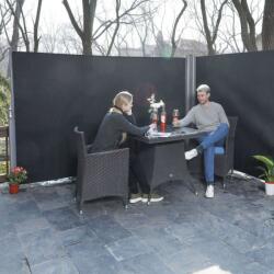  Bewello kétoldalú belátásgátló, Professzionális szélvédő, dupla árnyékoló oldalsó napellenző 2x 300 cm x 150 cm antracit (4006102)