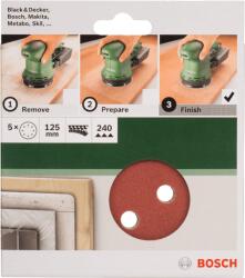 Bosch Csiszolólap 5db D: 125mm G: 240 Excentercsiszolóhoz (2609256a27)