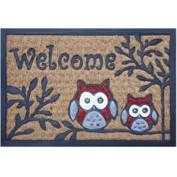 Praktiker Living Praktiker Lábtörlő Kókusz Gumi Hátoldal 40x60cm Welcome Bagoly