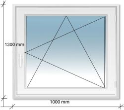 Decco 100x130 Bukó - Nyíló műanyag ablak Decco 71 profil 2 retegű üvegezés