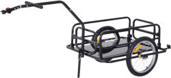 HomCom Kerékpár Utánfutó, 156 x 72 x 82 cm, Fekete