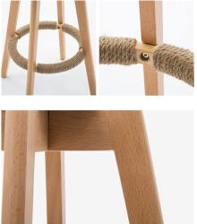 Quasar & Co 2 db bárszék szett, Quasar & Co. ® LOFT, forgatható, 360°-os forgórendszerrel, magas kialakítás, textil/fa/szivacs kárpitozás, alkalmas konyhába, 37x37x80 cm, szürke