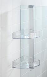 WENKO Prémium Sarok Zuhanypolc Alumínium/műanyag