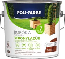 Poli-Farbe Boróka Oldószeres Fakonzerváló Vékonylazúr 2, 5l Fb07 Világos Dió