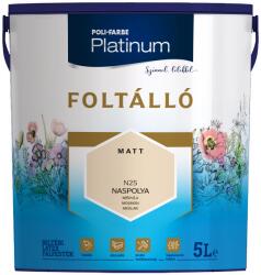 Poli-Farbe Platinum foltálló színes beltéri falfesték N25 Naspolya, 5l