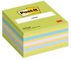 Post-it Notiță Post-it 76 x 76 mm, verde neon, amestec de culori