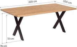  Natural edges oak Table top 220x100cm