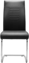 finori Lucky Szék Fekete/szürke 43x98x57cm Műbőr Borítás Krómozott Keret