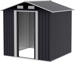 Outsunny Kerti fészer, 2, 6 m2 fém-acél, fekete