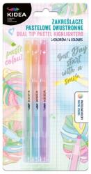 kidea Kidea, marker evidentiator cu doua fete 2in1, pastel, 6 culori