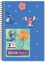 Beniamin Beniamin, Lilo si Stitch, caiet spiralat, A5, 80 fo, cu grila, albastru, 1 buc