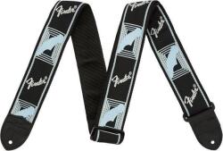 Fender 2'' Monogrammed Black/Light Grey/Blue Textil gitár heveder (0990681502)