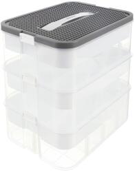 KRUZZEL Tárolódoboz építőjátékhoz, 22 l, 3 szintes (5900779956223) (5900779956223)