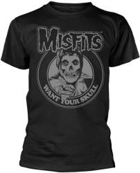 Misfits Ing Want Your Skull Grey Logo Unisex Black M (PH12730M)