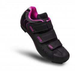 FLR F-35 III országúti kerékpáros cipő, SPD-SL, fekete-rózsaszín, 36-os