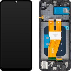 MP Piese si componente Display cu Touchscreen MP compatibil cu Samsung Galaxy A05 A055, cu Rama, Negru (dis/mp/sga055/cu/ne) - pcone