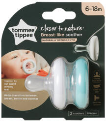 Tommee Tippee anyamell formájú nyugtató cumi 6-18 hónapos kortól - 2 db