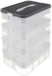 KRUZZEL Tárolódoboz építőjátékhoz, 29 l, 4 szintes (5900779956230) (5900779956230)