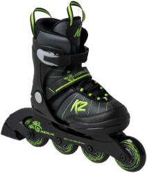 K2 Gyerek állítható görkorcsolya - K2 Merlin black/green fekete|zöld