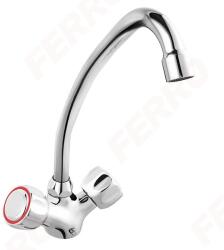 FERRO Standard álló konyhai mosogató csaptelep, hagyományos, tekerős / kétgombos kivitel, króm, BST4