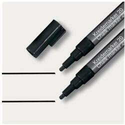 Sigel Folyékony krétamarker, kúpos hegy, 1-2mm SIGEL, fekete, 2db/cs (BA177) - mystock