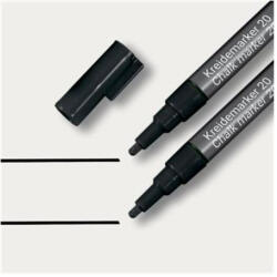 Sigel Folyékony krétamarker, kúpos hegy, 1-2mm SIGEL, fekete, 2db/cs (BA177)