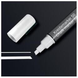 Sigel Folyékony krétamarker, vágott hegy, 1-5 mm SIGEL, fehér (BA181) - mystock