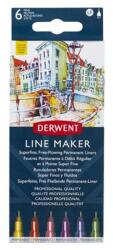 Derwent Tűfilc készlet, 0, 3 mm, DERWENT "Line Marker", 6 különböző szín (2305576) - mystock