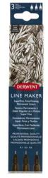 Derwent Tűfilc szett, 0, 1/ 0, 3/0, 5 mm, DERWENT "Line Marker", fekete (2305560) - mystock