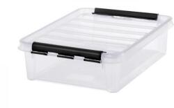 Smartstore Műanyag tárolódoboz, 8 liter, fekete fogantyúkkal, SMARTSTORE Classic 14, átlátszó - officeland