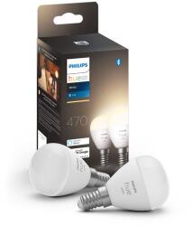 Philips Hue 8719514356771 LED izzókészlet 2x5, 7W | E14 | 470lm | 2700K | P45 - 2 darabos készlet, Bluetooth, White