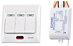 ELMARK Intrerupatorul triplu cu RF cu 3 canale 600W alb, 99103 (99103)