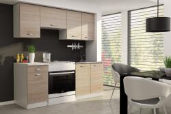 TEMPO KONDELA Konyhabútor 1, 8 m, sonoma tölgy/fehér, APART NEW