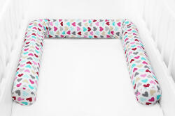 Scamp Rácsvédő hengerpárna 180 cm - Színes szívecskék - manopalota