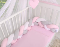 BabyLion Prémium Fonott rácsvédő - Rózsaszín-Szürke-Fehér - manopalota