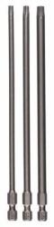Bosch Csavarozó bit készlet extrakemény, 3 részes, T20, T25, T30, 152 mm Bosch 2607001764 hossz: 25 mm