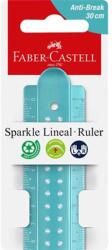 Faber-Castell Vonalzó, műanyag, törhetetlen, 30 cm, FABER-CASTELL "Sparkle", vegyes színek (TFC172030) - tintasziget