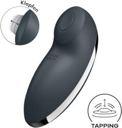 Satisfyer - Vibrator clitoridian 2 în 1 cu atingere - gri (4061504046051) Vibrator