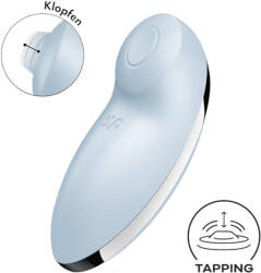 Satisfyer Tap & Climax 2 - vibrator și stimulator clitoris 2în1 - albastru (4061504046037) Vibrator