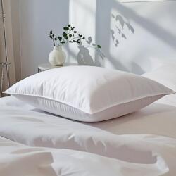 Fabricat in Romania Perna hotel bumbac percale 50 × 70 cm, Luxury, umplutura microgel, alba
