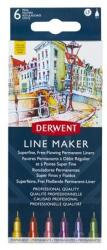 Derwent Tűfilc készlet, 0, 3 mm, DERWENT "Line Marker", 6 különbözõ szín (6 db) (E2305576)