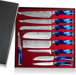 HARAHU Set de cuțite de bucătărie BL-13829 - 9 buc/Albastru KP13829