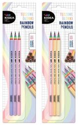 Globo szivárványos grafitceruza 3 db - kétféle (TEO3KA) - gigajatek