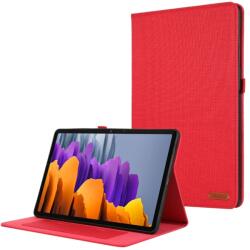  FABRIC Felhajtható tok Samsung Galaxy Tab S9 FE / Tab S10 FE piros színben
