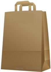  Papírtáska, 22 + 10 x 28 cm, szalagfüles, barna 500 db/gyűjtő