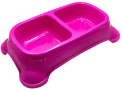 Nunbell Kisállat etető és itató duplatál - Közepes, Rózsaszín